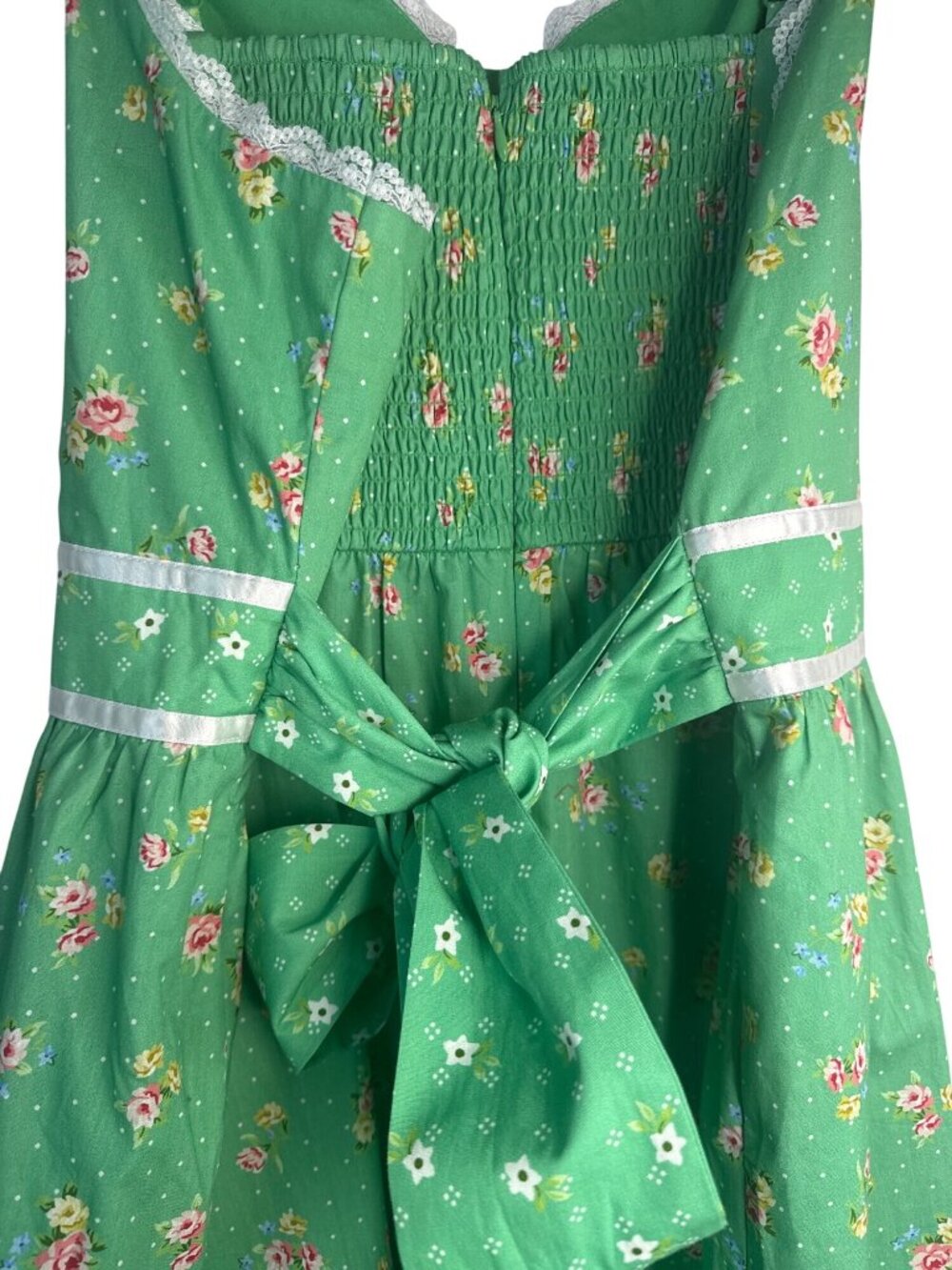New Gunne Sax 2X By Jessica McClintock For ModCloth Green Floral Sundress - Picture 11 of 16
